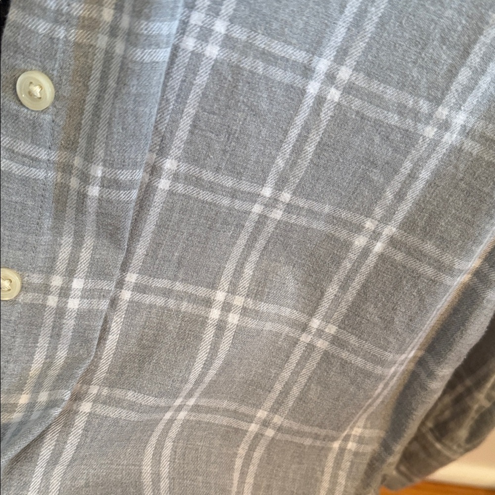 Old Navy The Classic Shirt Gray Plaid XS - Picture 2 of 4